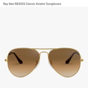 Ray-Ban Gold Aviator Sunglasses with Gold Lenses